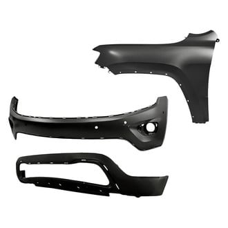 Replacement - 3-Piece (Front Upper and Lower Bumper Cover, Front Driver Side Fender) (Standard Line)