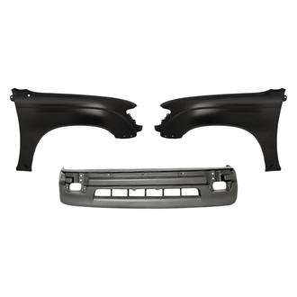 Replacement - 3-Piece (Front Bumper Cover, Front Driver and Passenger Side Fender) (Standard Line)