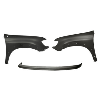 Replacement - 3-Piece (Front Upper Bumper Cover, Front Driver and Passenger Side Fender) (Standard Line)