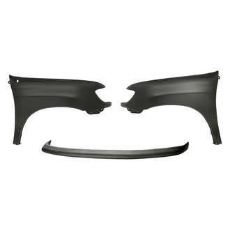 Replacement - 3-Piece (Front Upper Bumper Cover, Front Driver and Passenger Side Fender) (Standard Line)