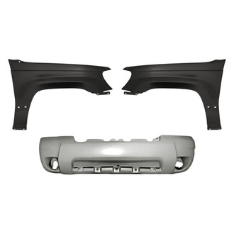Replacement - 3-Piece (Front Bumper Cover, Front Driver and Passenger Side Fender) (Standard Line)
