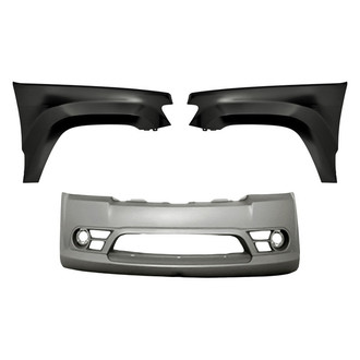 Replacement - 3-Piece (Front Bumper Cover, Front Driver and Passenger Side Fender) (Standard Line)
