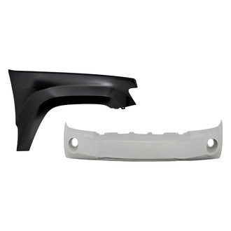 Replacement - 2-Piece (Front Bumper Cover, Front Passenger Side Fender) (Standard Line)