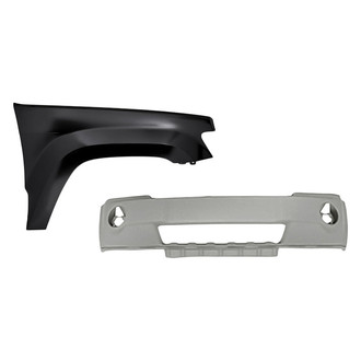 Replacement - 2-Piece (Front Bumper Cover, Front Passenger Side Fender) (Standard Line)