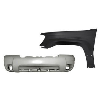 Replacement - 2-Piece (Front Bumper Cover, Front Driver Side Fender) (Standard Line)