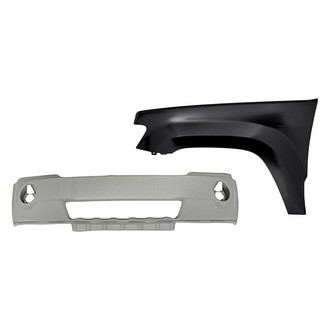Replacement - 2-Piece (Front Bumper Cover, Front Driver Side Fender) (Standard Line)