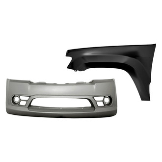 Replacement - 2-Piece (Front Bumper Cover, Front Driver Side Fender) (Standard Line)