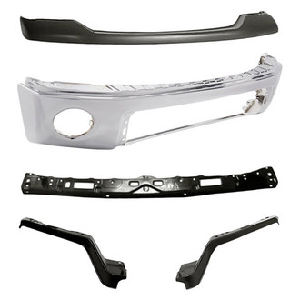 Replacement - 5-Piece (Front Upper Bumper Cover, Front Bumper Face Bar, Front Inner and Outer Bumper Cover Retainer, Front Upper Center Bumper Retainer) (Standard Line)