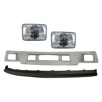 Replacement - 4-Piece (Front Lower Bumper Cover, Front Bumper Air Deflector, Driver and Passenger Side Fog Light) (Standard Line)