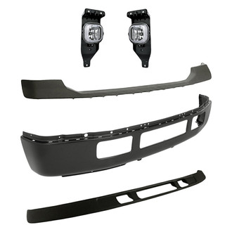 Replacement - 5-Piece (Front Upper Bumper Cover, Front Bumper Face Bar, Front Lower Bumper Valance, Driver and Passenger Side Fog Light) (Standard Line)