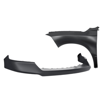Replacement - 2-Piece (Front Upper Bumper Cover, Front Driver Side Fender)