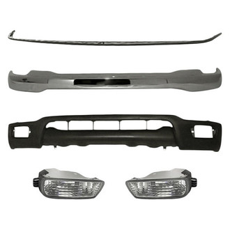 Replacement - 5-Piece (Front Bumper Face Bar, Front Bumper Valance, Front Upper Bumper Filler, Front Driver and Passenger Side Turn Signal/Parking Light) (Standard Line)