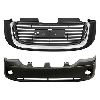Replacement - 2-Piece (Front Bumper Cover, Grille) (Standard Line)