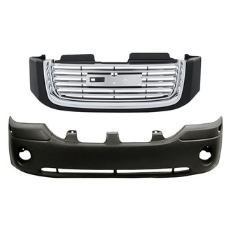 Replacement - 2-Piece (Front Bumper Cover, Grille) (Standard Line)