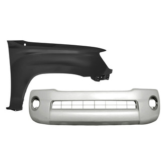 Replacement - 2-Piece (Front Bumper Cover, Front Passenger Side Fender) (Standard Line)