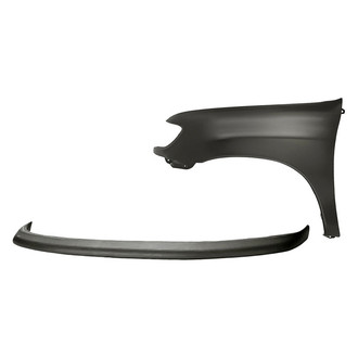 Replacement - 2-Piece (Front Upper Bumper Cover, Front Driver Side Fender) (Standard Line)