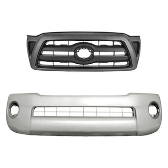 Replacement - 2-Piece (Front Bumper Cover, Grille) (Standard Line)