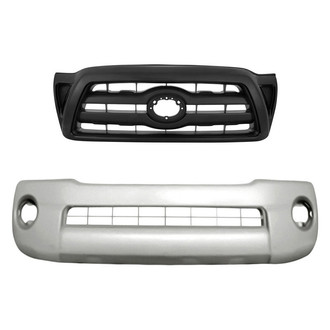 Replacement - 2-Piece (Front Bumper Cover, Grille) (Standard Line)
