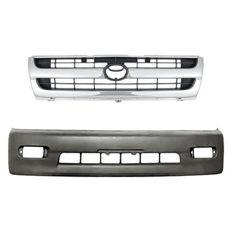 Replacement - 2-Piece (Front Bumper Valance, Grille) (Standard Line)