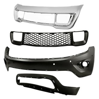 Replacement - 4-Piece (Front Upper and Lower Bumper Cover, Front Bumper Grille, Grille Frame) (Standard Line)