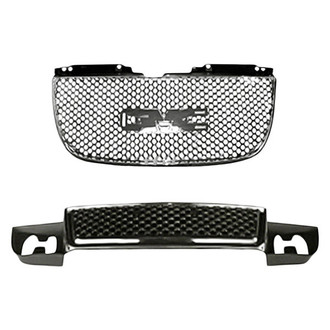 Replacement - 2-Piece (Grille, Front Lower Center Bumper Grille) (Standard Line)