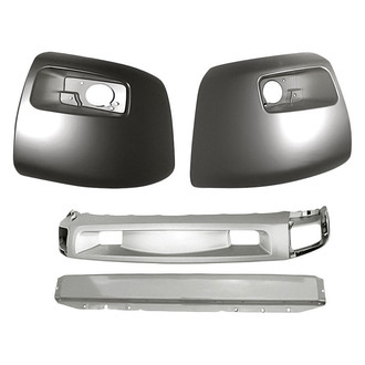 Replacement - 4-Piece (Front Bumper Reinforcement, Front Bumper Deflector, Front Inner and Outer Bumper End) (Standard Line)