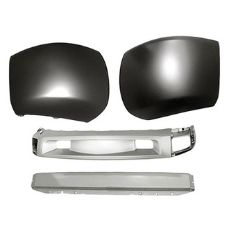 Replacement - 4-Piece (Front Bumper Reinforcement, Front Bumper Deflector, Front Inner and Outer Bumper End) (Standard Line)
