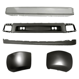 Replacement - 5-Piece (Front Bumper Reinforcement, Front Bumper Air Deflector, Front Bumper Deflector Extension, Front Inner and Outer Bumper End) (Standard Line)