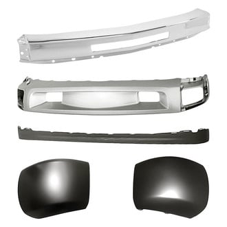 Replacement - 5-Piece (Front Bumper Face Bar, Front Bumper Deflector, Front Bumper Deflector Extension, Front Inner and Outer Bumper End) (Standard Line)