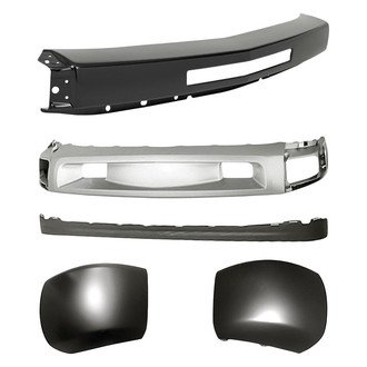 Replacement - 5-Piece (Front Bumper Face Bar, Front Bumper Deflector, Front Bumper Deflector Extension, Front Inner and Outer Bumper End) (Standard Line)
