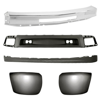 Replacement - 5-Piece (Front Bumper Face Bar, Front Bumper Air Deflector, Front Bumper Deflector Extension, Front Inner and Outer Bumper End) (Standard Line)