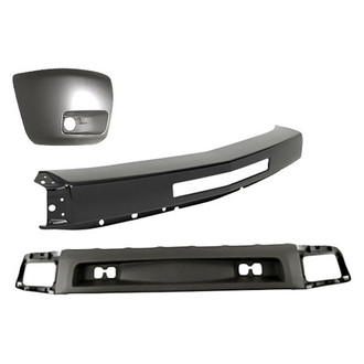 Replacement - 3-Piece (Front Bumper Face Bar, Front Bumper Air Deflector, Front Driver Side Bumper End) (Standard Line)
