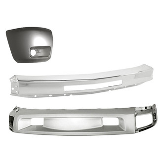 Replacement - 3-Piece (Front Bumper Face Bar, Front Bumper Deflector, Front Driver Side Bumper End) (Standard Line)