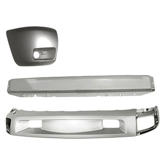 Replacement - 3-Piece (Front Bumper Reinforcement, Front Bumper Deflector, Front Driver Side Bumper End) (Standard Line)