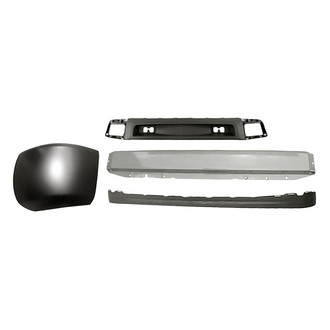 Replacement - 4-Piece (Front Bumper Reinforcement, Front Bumper Air Deflector, Front Bumper Deflector Extension, Front Driver Side Bumper End) (Standard Line)
