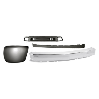 Replacement - 4-Piece (Front Bumper Face Bar, Front Bumper Air Deflector, Front Bumper Deflector Extension, Front Driver Side Bumper End) (Standard Line)