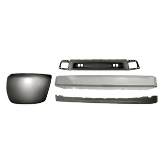 Replacement - 4-Piece (Front Bumper Reinforcement, Front Bumper Air Deflector, Front Bumper Deflector Extension, Front Driver Side Bumper End) (Standard Line)