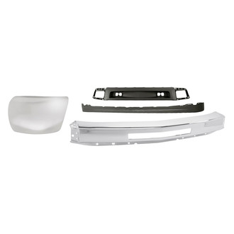 Replacement - 4-Piece (Front Bumper Face Bar, Front Bumper Air Deflector, Front Bumper Deflector Extension, Front Driver Side Bumper End) (Standard Line)