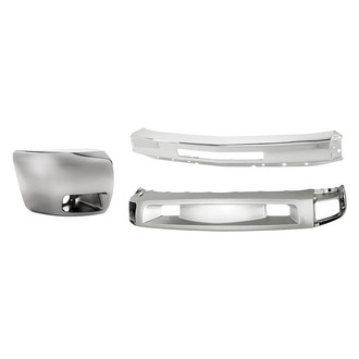 Replacement - 3-Piece (Front Bumper Face Bar, Front Bumper Deflector, Front Passenger Side Bumper End) (Standard Line)