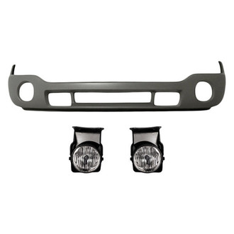 Replacement - 3-Piece (Front Lower Bumper Cover, Driver and Passenger Side Fog Light) (Standard Line)