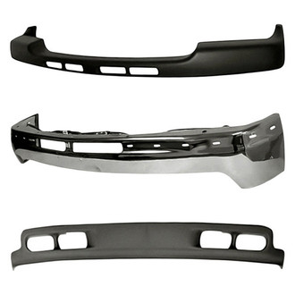 Replacement - 3-Piece (Front Bumper Face Bar, Front Bumper Air Deflector, Front Upper Bumper Valance) (Standard Line)