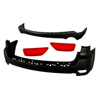 Replacement - 4-Piece (Rear Upper and Lower Bumper Cover, Rear Inner and Outer Bumper Reflector) (CAPA Certified)