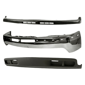 Replacement - 3-Piece (Front Bumper Face Bar, Front Bumper Air Deflector, Front Upper Bumper Valance) (Standard Line)