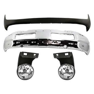 Replacement - 4-Piece (Front Lower Bumper Cover, Front Bumper Face Bar, Driver and Passenger Side Fog Light) (Standard Line)