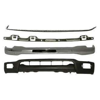 Replacement - 4-Piece (Front Bumper Face Bar, Front Bumper Valance, Front Upper Bumper Filler, Front Center Bumper Bracket) (Standard Line)