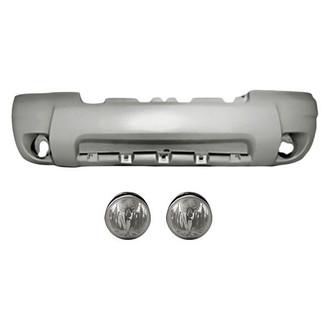 Replacement - 3-Piece (Front Bumper Cover, Driver and Passenger Side Fog Light) (Standard Line)