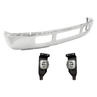 Replacement - 3-Piece (Front Bumper Face Bar, Driver and Passenger Side Fog Light) (Standard Line)