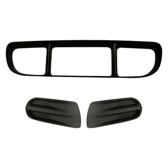 Replacement - 3-Piece (Front Center Bumper Grille, Front Inner and Outer Fog Light Cover) (Standard Line)