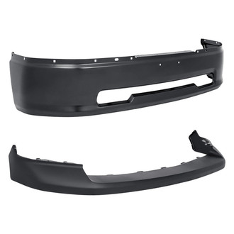 Replacement - 2-Piece (Front Upper Bumper Cover, Front Bumper Face Bar) (Standard Line)