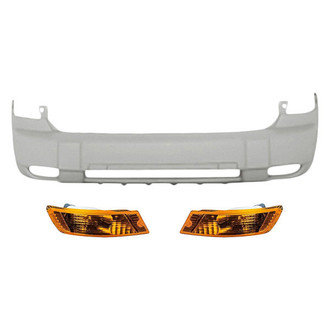 Replacement - 3-Piece (Front Bumper Cover, Front Driver and Passenger Side Turn Signal/Parking Light) (Standard Line)